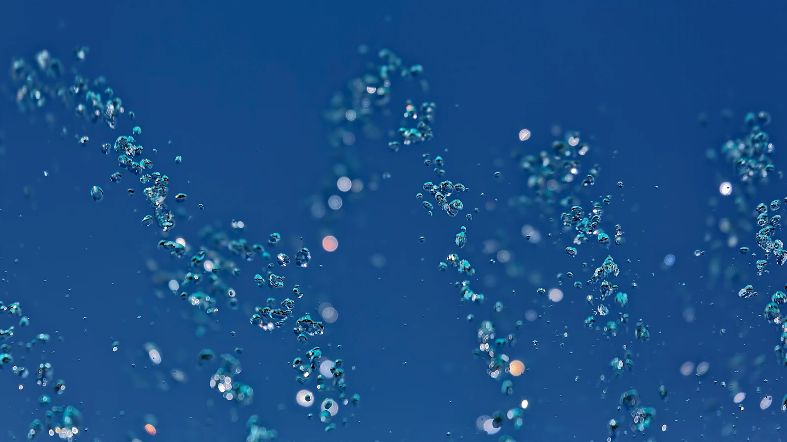 Abstract close-up of water flowing through a filtration system